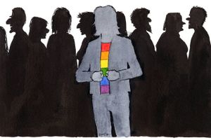 Der er nu præsenteret en handlingsplan, der skal forbedre forholdene for LGBT+ personer. Arkivtegning: Rasmus Sand Høyer