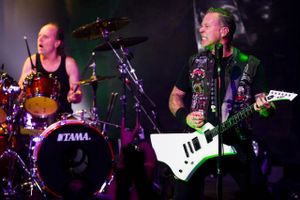 Lars Ulrich og sanger og guitarist James Hetfield har produceret det nye album sammen med Greg Fidelman. Foto: Charles Sykes/AP