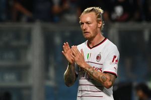 Efter ni måneders skadespause var Simon Kjær med fra start i Milans 0-0-kamp mod Sassuolo.