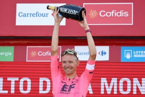 Magnus Cort har vundet fire etapesejre i Vuelta a Espana gennem karrieren, senest på 6. etape i år. (Photo by JOSE JORDAN / AFP)  