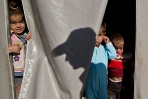Flygtningestrømmen fra især Syrien – her børn fra Kobani – har været med til at øge antallet af asylansøgere i Danmark. Venstre kritiserer dog nu regeringen for at have overdrevet skønnene. Foto: Vadim Ghirda/AP