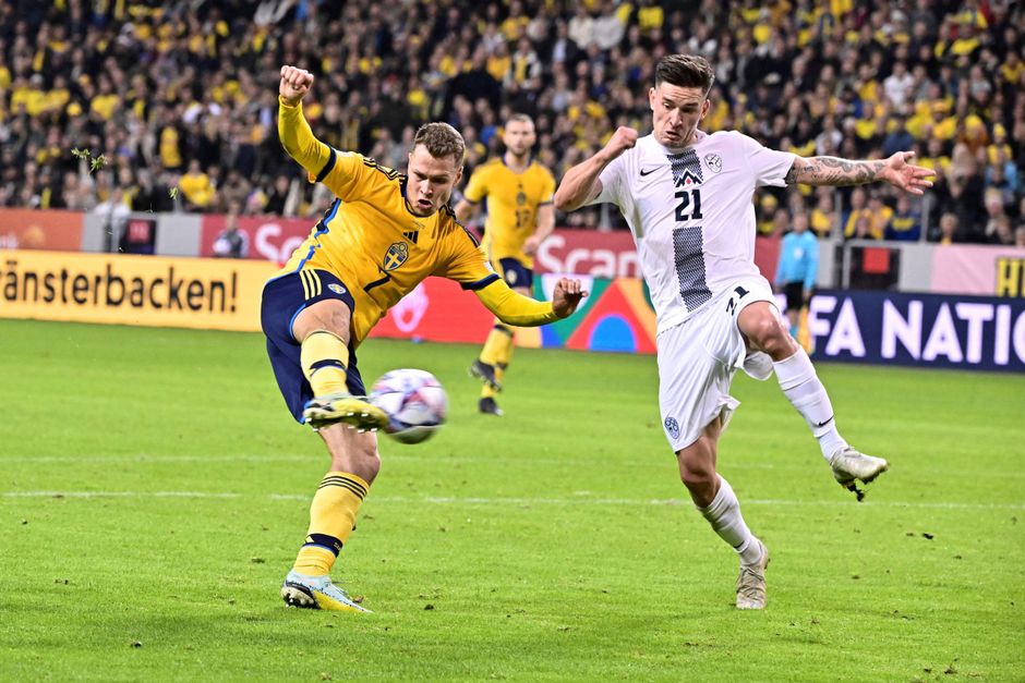 Sverige var pisket til sejr over Slovenien, men fik kun 1-1 og rykker ned i tredje lag i Nations League.