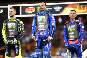 Den danske speedwaykører er glad for, at han i sæsonens fjerde grandprix formåede at køre sig i top-3. 