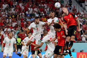 Belgien havde svært ved at udnytte sit boldovertag og tabte 0-2 til Marokko i VM's gruppe F.