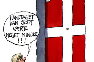 Det er tid til at løse de problemer, som skabes hver dag af de allerede tilkomne udlændinge i Danmark, og det kræver et opgør med årtiers fejlslagen indvandringspolitik ved nu at formulere en udvandringspolitik, mener Pia Kjærsgaard og Peter Kofod. Arkivtegning: Rasmus Sand Høyer