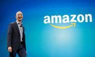 Jeff Bezos sidder lidt mindre tungt på pengekassen nu. For tredje kvartal i træk giver Amazon nu et overskud på over ti mia. kr., langt mere end tidligere år. Foto: Ted S. Warren