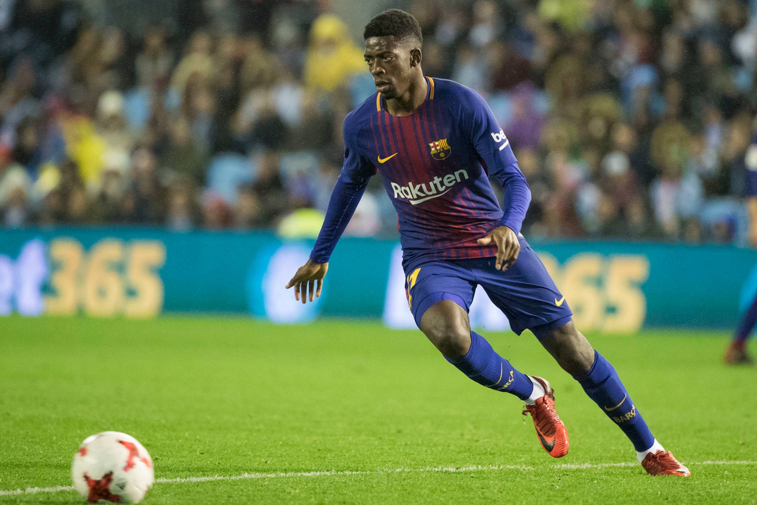 Ousmane Dembélé pådrog sig en forstrækning og vil være ukampdygtig i op mod en måned, meddeler klubben. Arkivfoto: Lalo R. Villar