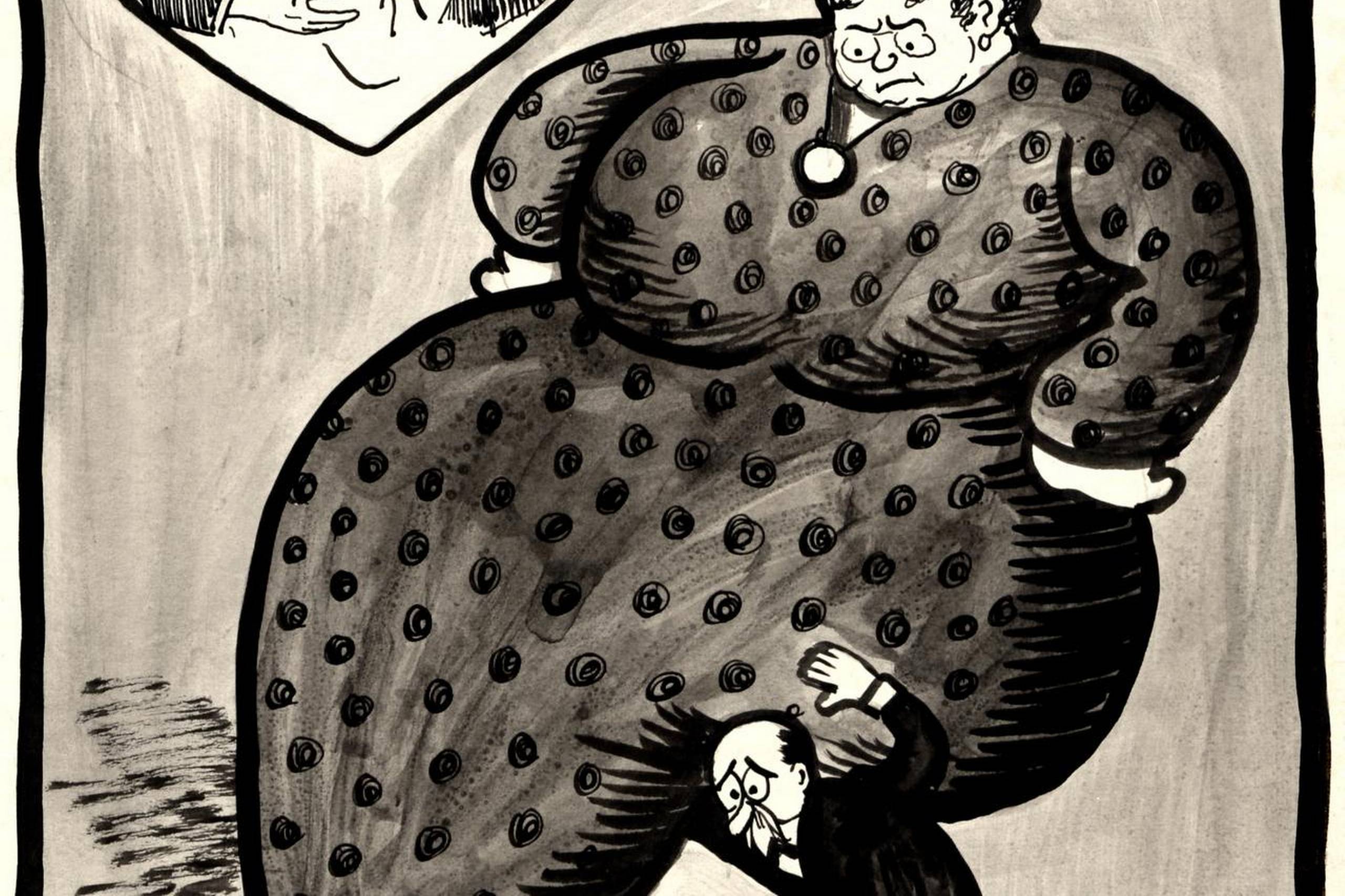 Storm P. og hans museum viser flere forskellige kvindebilleder med udstillingen. Og der kan tilsyneladende være langt mellem drømme og virkelighed. Tegning (u.å), Storm P. Museet