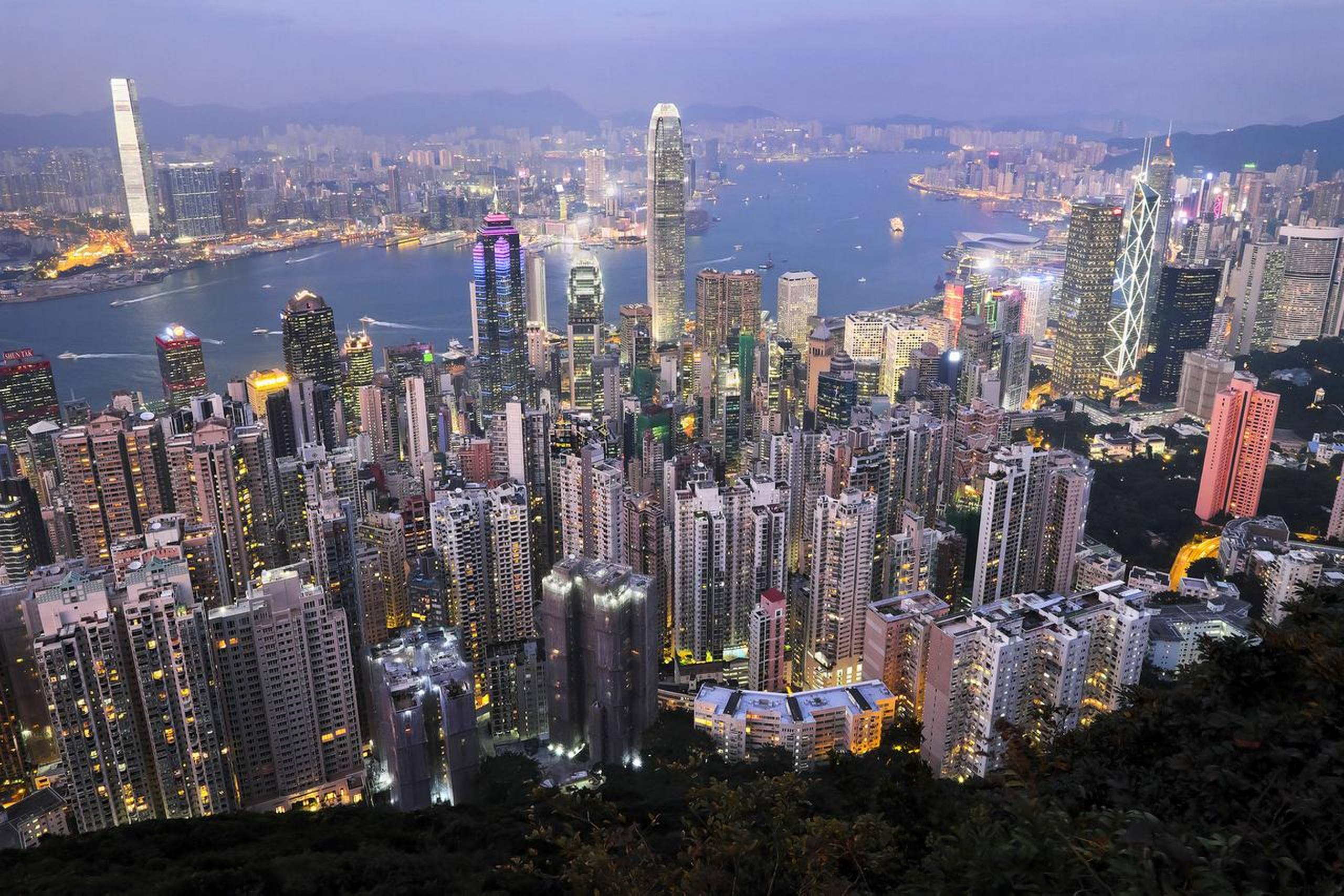 Hongkong tager sig godt ud fra Victoria Peak. Foto: Martin Thomas