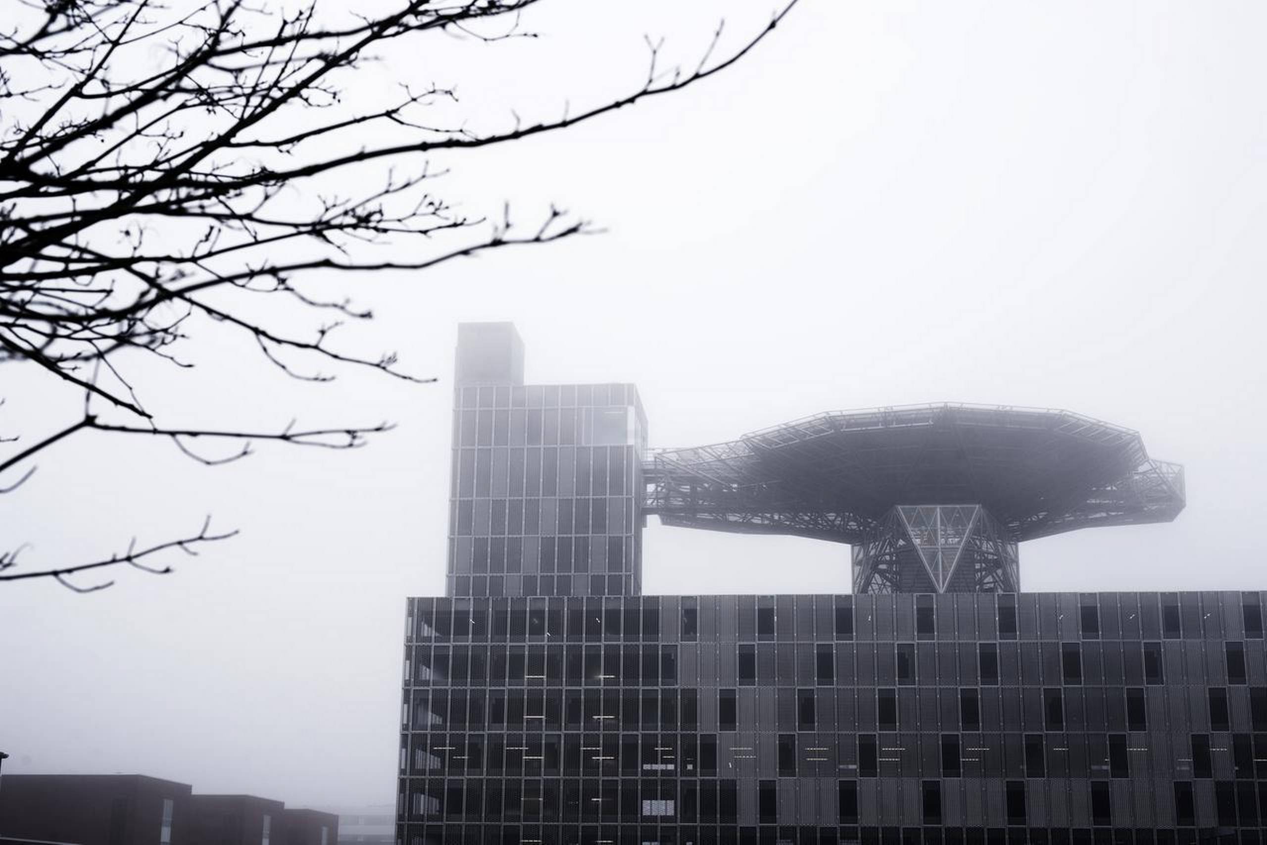 Universitetshospital i Aarhus, Skejby. En del af Det Nye Universitetshospital er allerede taget i brug, og mere tages i brug i løbet af 2018. Her ses hospitalets landingsplads til helikoptere.