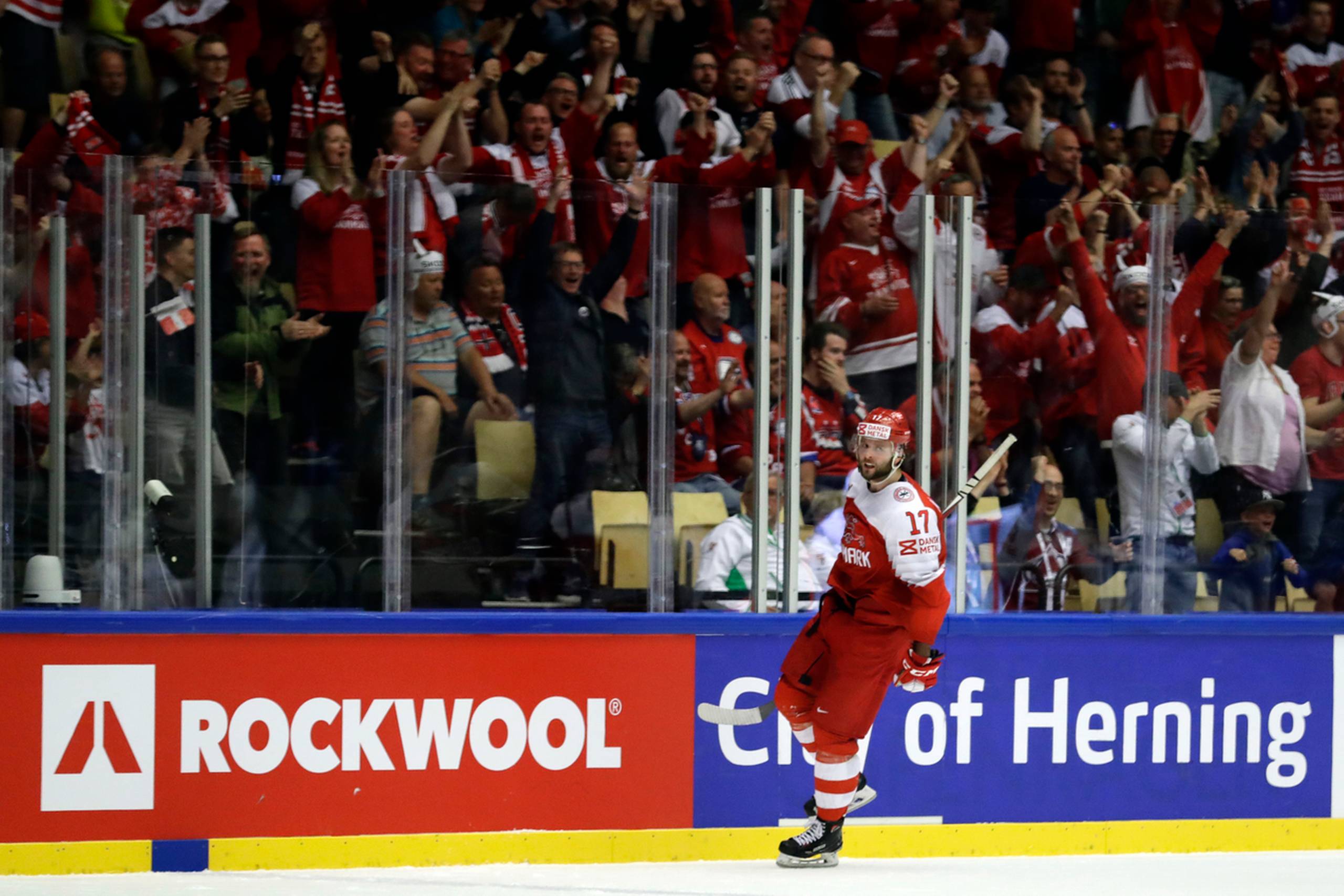 Nicklas Jensen scorede to gange for Danmark mod Norge. Foto: David W Cerny/Reuters