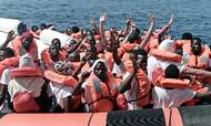 Hele 76 pct. af de migranter, der tager til Spanien, er voksne mænd. Foto: Kenny Karpov/SOS Mediterranee via AP