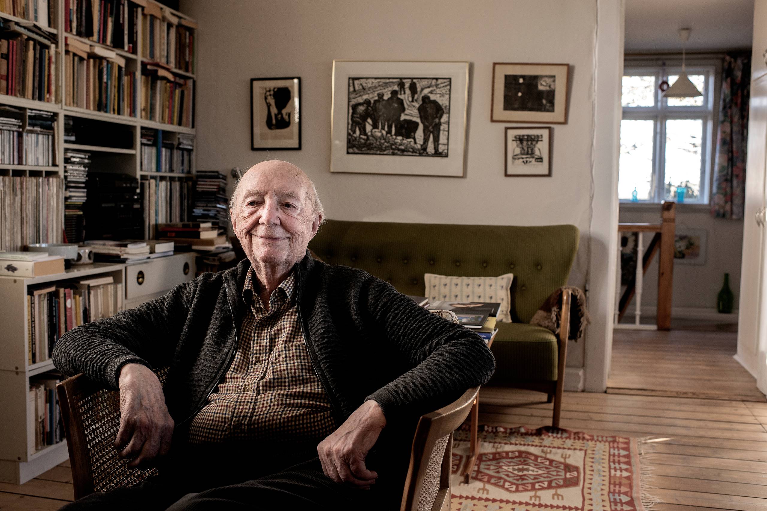 Den 90 årige forfatter Knud Sørensen. Foto: Casper Dalhoff