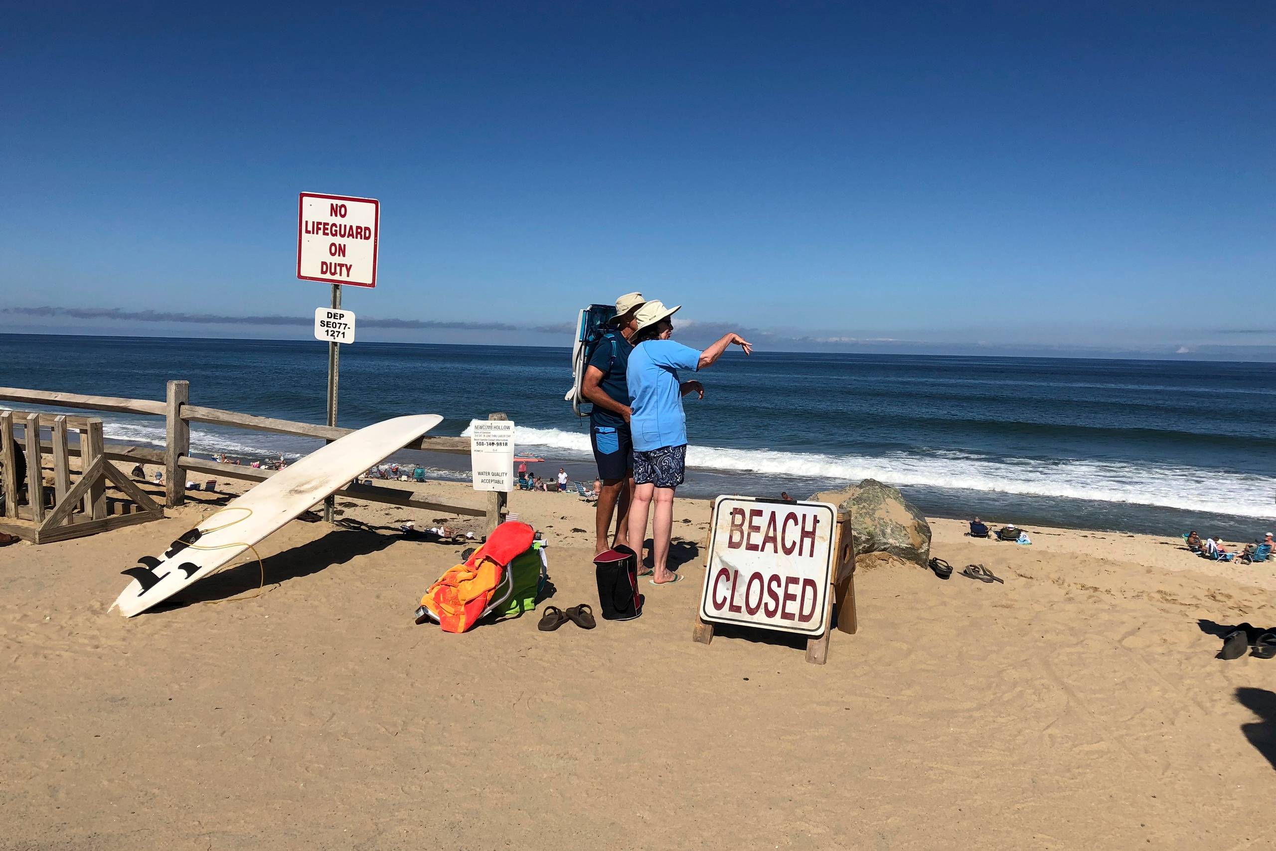 Stranden ved Cape Cod blev lukket efter det fatale angreb. Foto: Susan Haigh