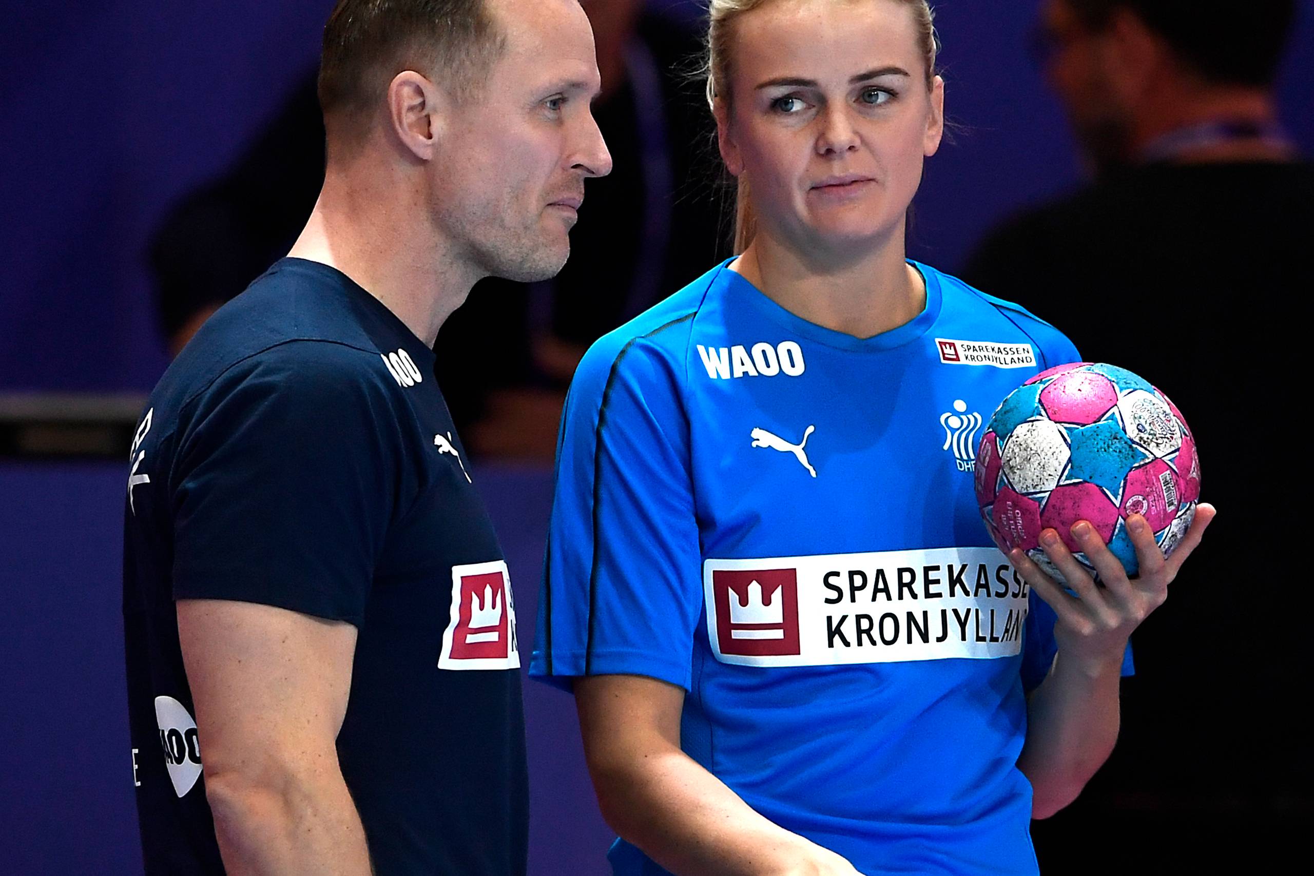 Stine Jørgensen deltog ikke i lørdagens træning og sidder også over i søndagens kamp. Foto: Lars Poulsen