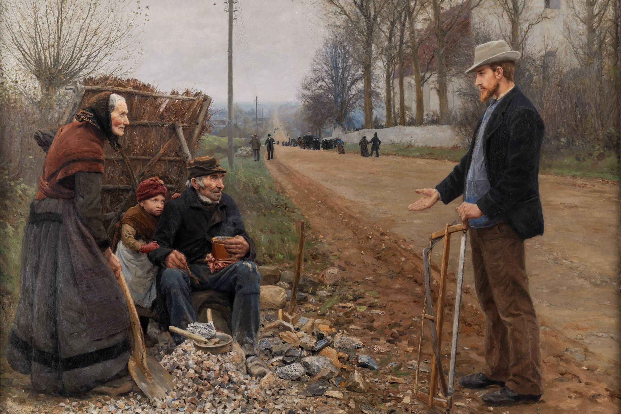 H.A. Brendekilde: "En landevej", 1893. Olie på lærred. Foto: Statens Museum for Kunst