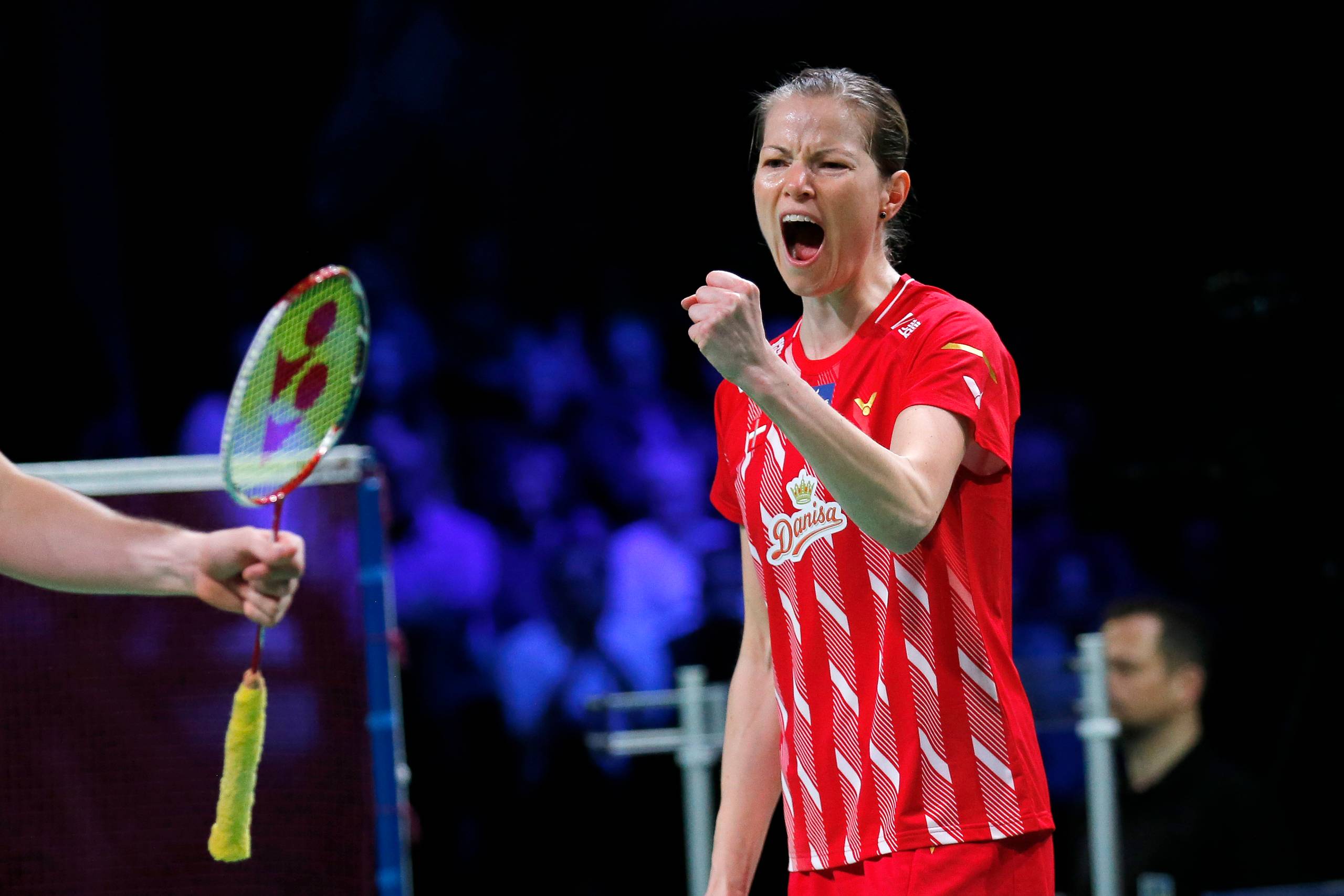 Christinna Pedersen under EM i badminton for hold i Frederiksberg Hallen i februar. Arkivfoto: Jens Dresling
