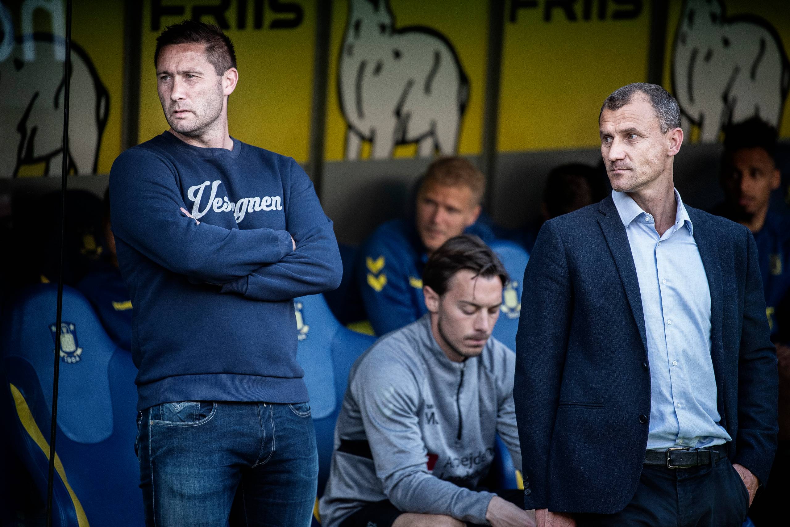 Ebbe Sand ser tilbage på sæsonen som svingende med en tabt pokalfinale og en masse kampe, hvor Brøndby har været presset til at vinde.Foto: Liselotte Sabroe/Ritzau Scanpix