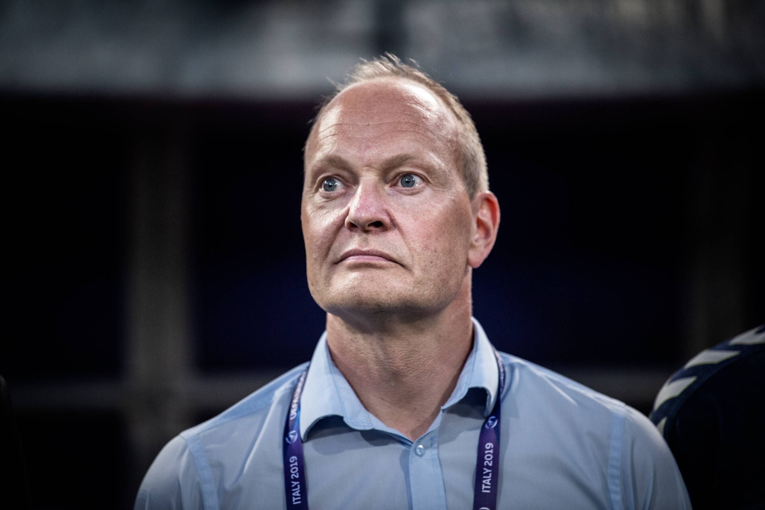 Danmarks Landstræner Niels Frederiksen før U-21 EM landskampen mellem Danmark-Serbien i Trieste, søndag den 23 juni 2019. Foto: Liselotte Sabroe/Ritzau Scanpix