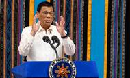 Filippinernes præsident, Rodrigo Duterte, afleverer sin årlige tale til nationen, kendt som SONA (State of the Nation Address) på vej mod sidste halvdel af sin seks-årige periode på posten. Den 93 minutter lange tv-transmitterede tale blev holdt i Kongressen i Manila. Foto: Noel Celis/AFP