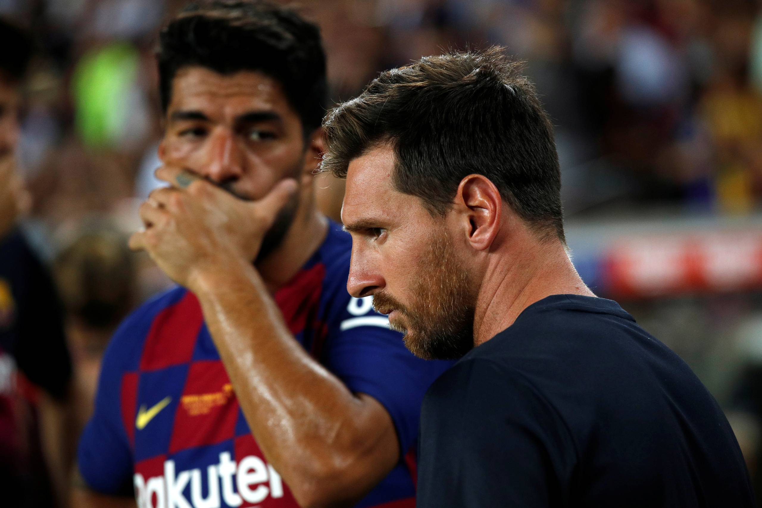 Messi pådrog sig lægskaden under træning. Efter et par ugers pause genoptog han træningen, blot for at konstatere at problemerne vendte retur. Arkivfoto: Albert Gea/Reuters