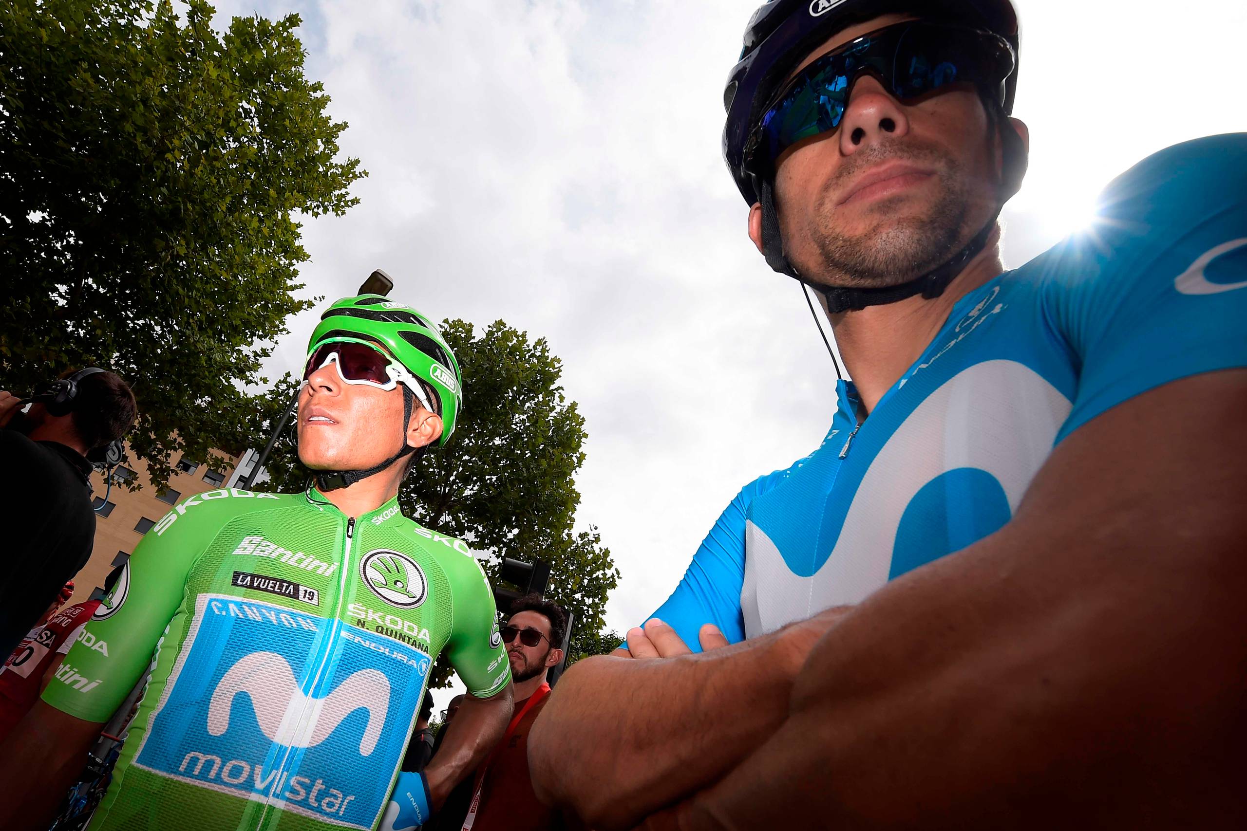 Nairo Quintana (tv.) har ikke altid været lige populær blandt sine holdkammerater på Movistar.
Foto: JOSE JORDAN / AFP
  