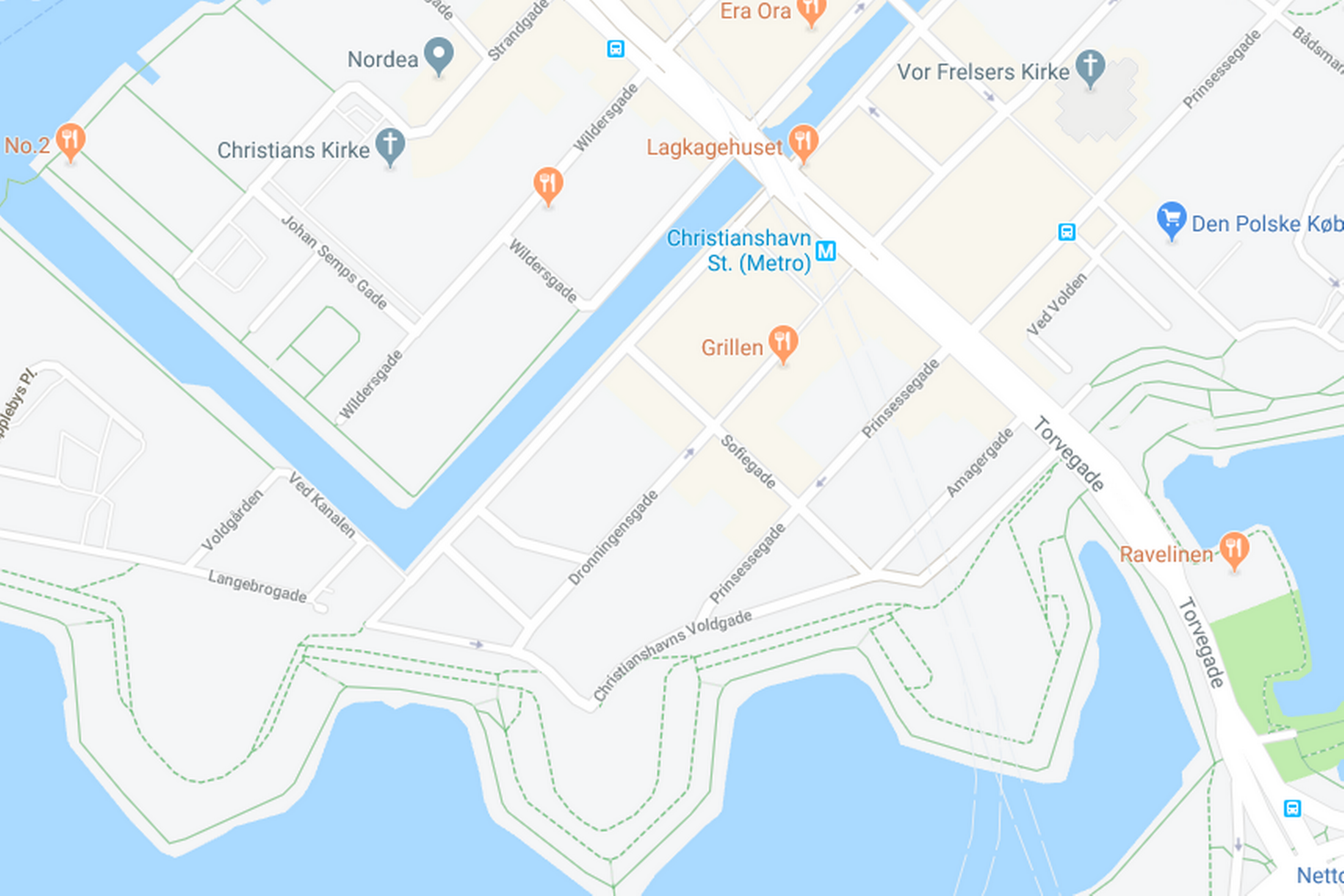 Kim Larsens familie vil ikke have, at en plads på Christianshavn bliver opkaldt efter den døde musiker. Kort: Google Maps