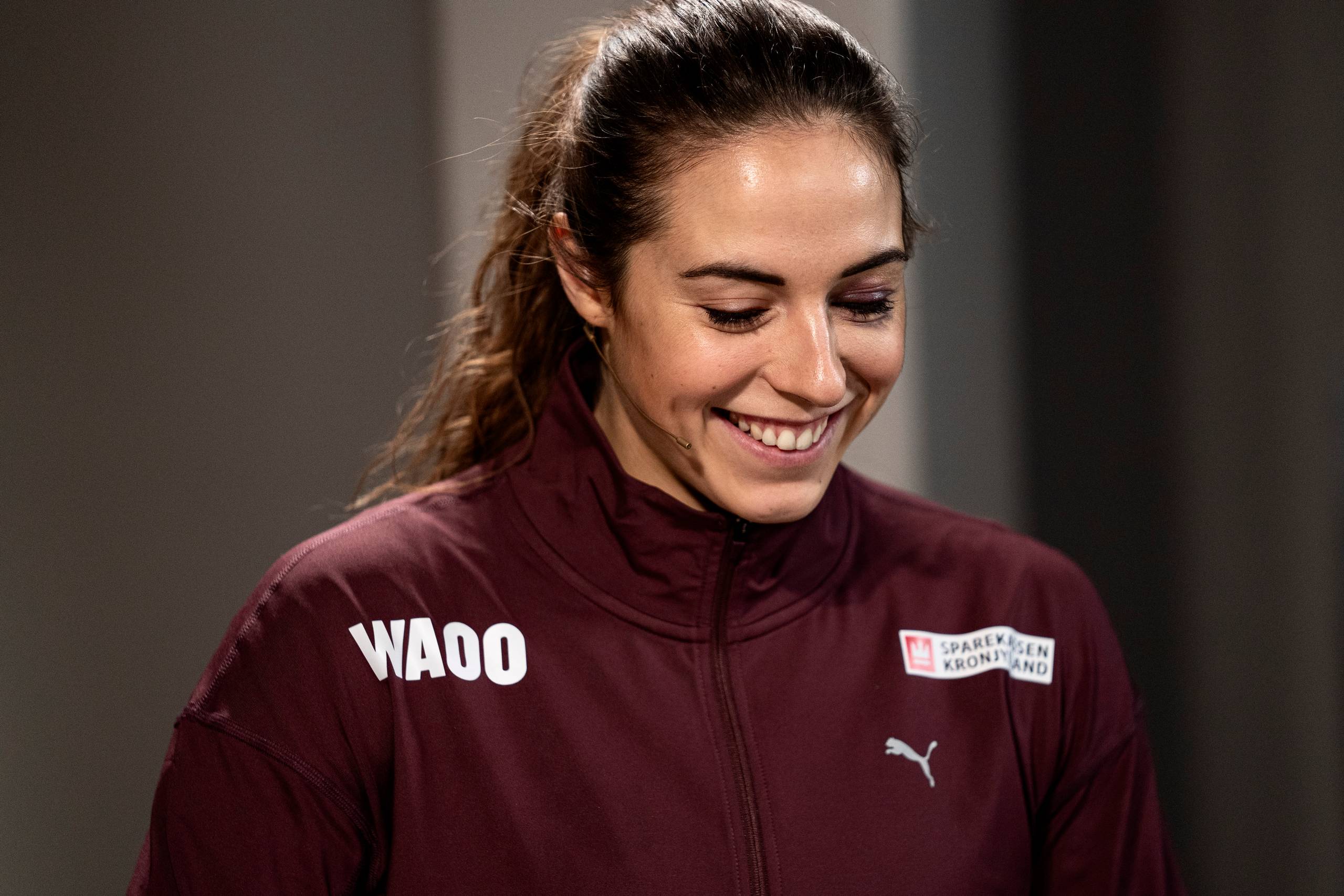 Under VM i Japan runder Louise Burgaard 100 landskampe. Foto: Ida Guldbæk Arentsen/Ritzau Scanpix