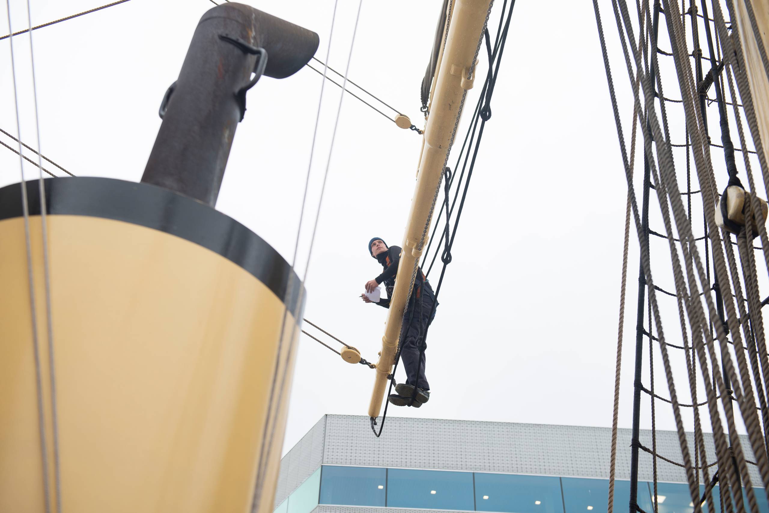 
    Det danske skoleskib, Georg Stage, lagde til i Aarhus til Tall Ship Races. Arkivfoto: Stine Rasmussen
  