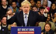 Den britiske premierminister Boris Johnson og hans konservative parti har ført gennem hele valgkampen.  Foto: AFP