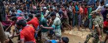 Regeringen i Bangladesh håber på at lette presset på fastlandets flygtninge lejre omkring Cox's Bazar ved at sende 100.000 rohingyaer til den ubeboede ø Bhasan Char i Den Bengalske Bugt. Der er nu mere end 1,1 mio. rohingyaer i verdens største system af flygtningelejre i grænseområdet mellem Bangladesh og Myanmar. Arkivfoto: Jacob Ehrbahn