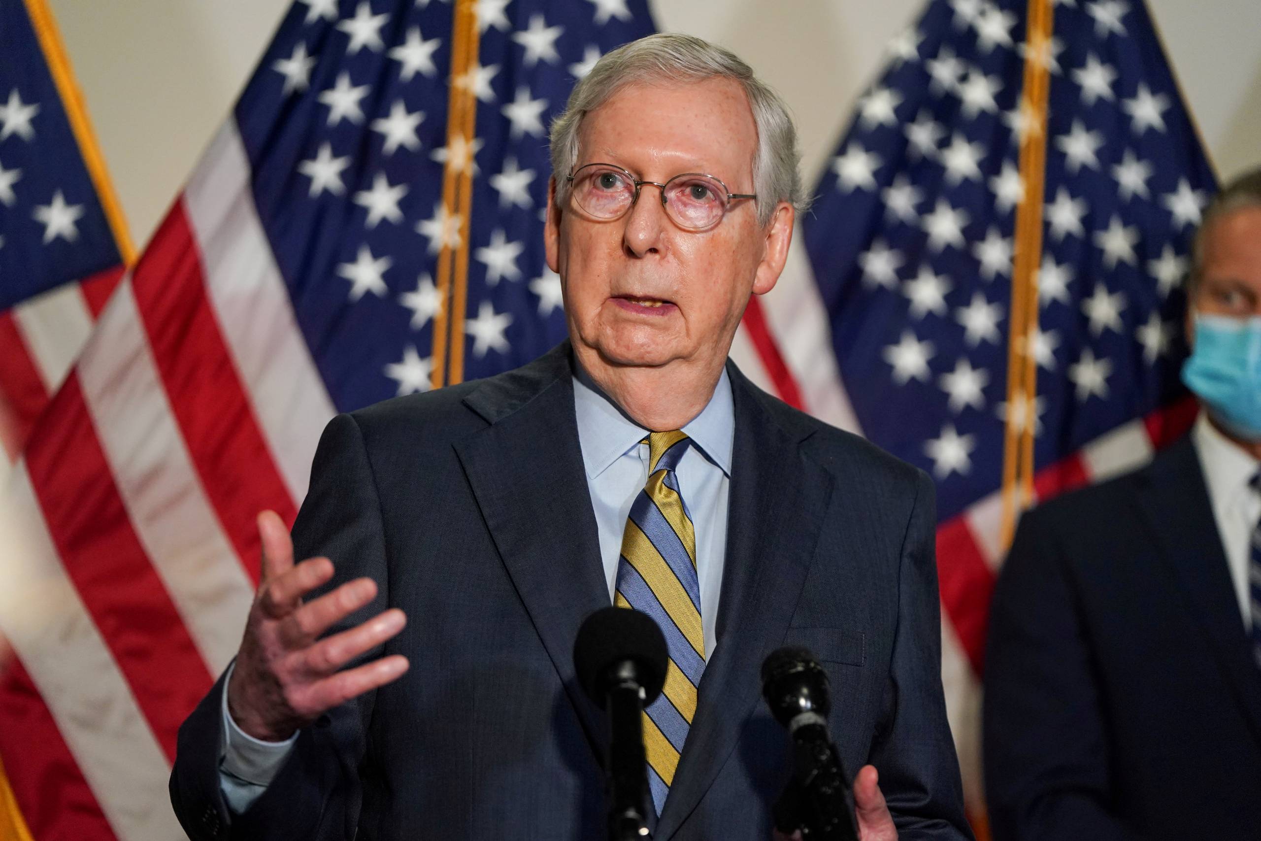  Mitch McConnell slår fast, at USA vil opleve en "ordentlig magtoverdragelse" efter præsidentvalget til november. Foto: Joshua Roberts/Reuters