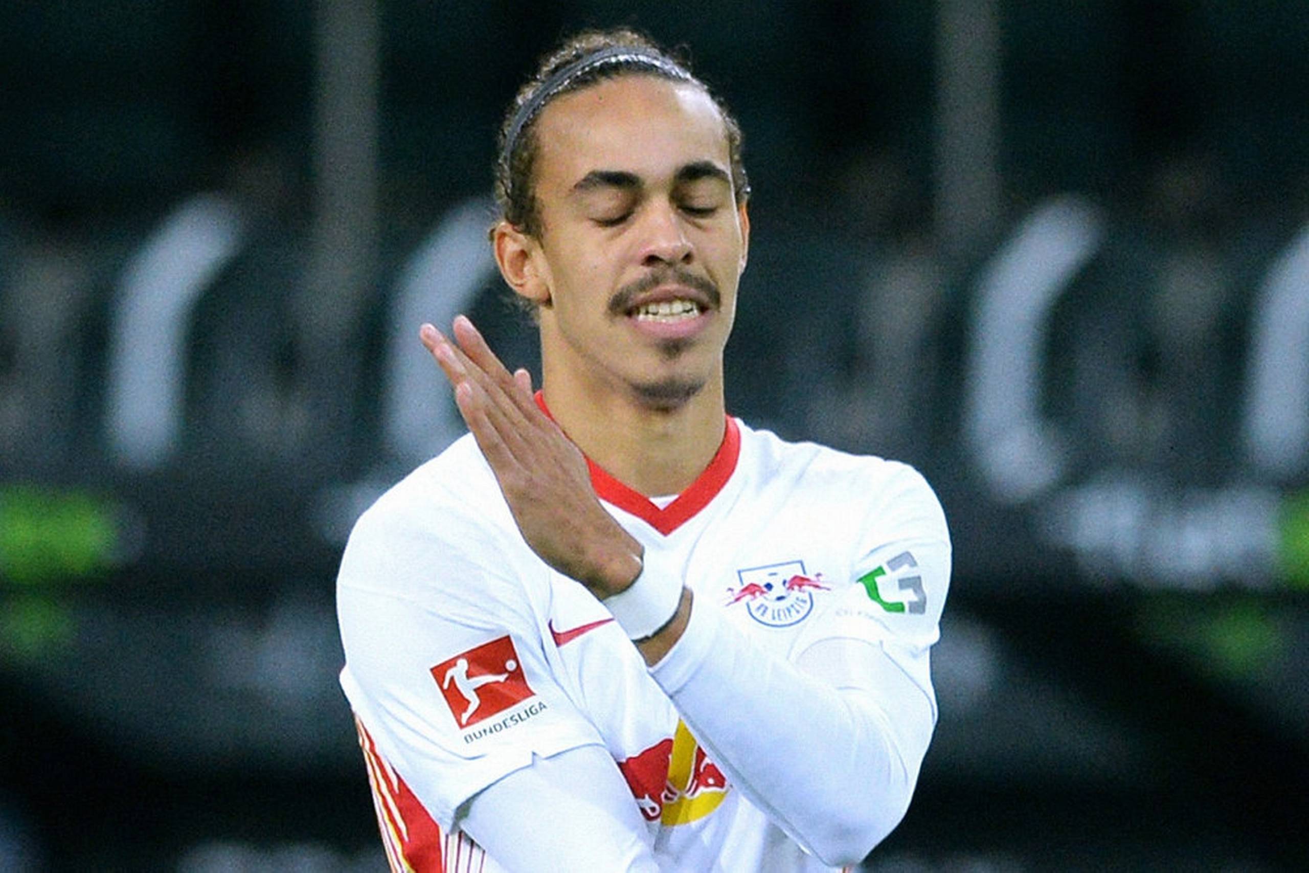 Yussuf Poulsen og RB Leipzig løb ind i et nederlag, da de lørdag gæstede Borussia Mönchengladbach i Bundesligaen. Foto: Uwe Kraft/Reuters