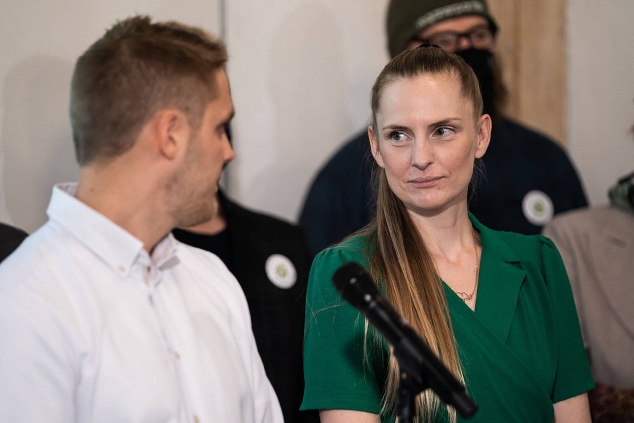 Politisk ordfører Lisel Vad Olsson under Veganerpartiets pressemøde i september. - Foto: Emil Helms/Ritzau Scanpix