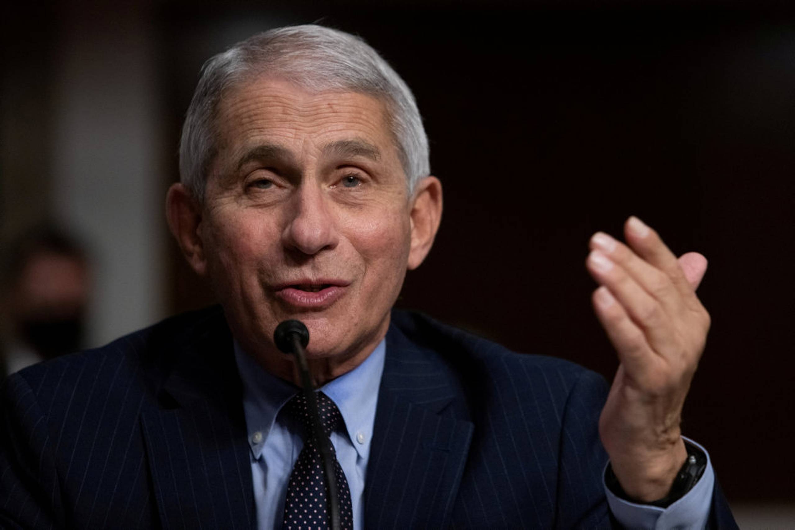 Anthony Fauci roser lovende vaccinekandidat fra selskabet Moderna. Arkivfoto: Pool/Reuters