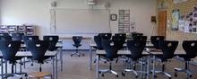 Klasselokalerne står tomme for tiden. Foto: Marie Ravn