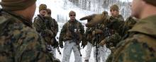 Amerikanske soldater i Norge under en tidligere øvelse. Til marts sætter Nato gang i den største øvelse nord for polarcirklen siden Den Kolde Krig. Foto: Stoyan Nenov/Reuters