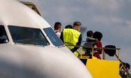Søndag d. 22. august 2021 landede et SAS-evakueringsfly fra Dubai i Københavns Lufthavn med evakuerede fra Afghanistan. Foto: Mads Claus Rasmussen/Ritzau Scanpix.