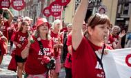 Sygeplejerskerne strejkede i 10 uger. Foto: Christian Lykking