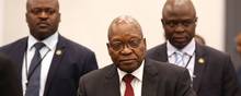 Her ses den tidligere sydafrikanske præsident Jacob Zuma under en retssag mod ham i 2019. Foto: Mike Hutchings/Ritzau Scanpix