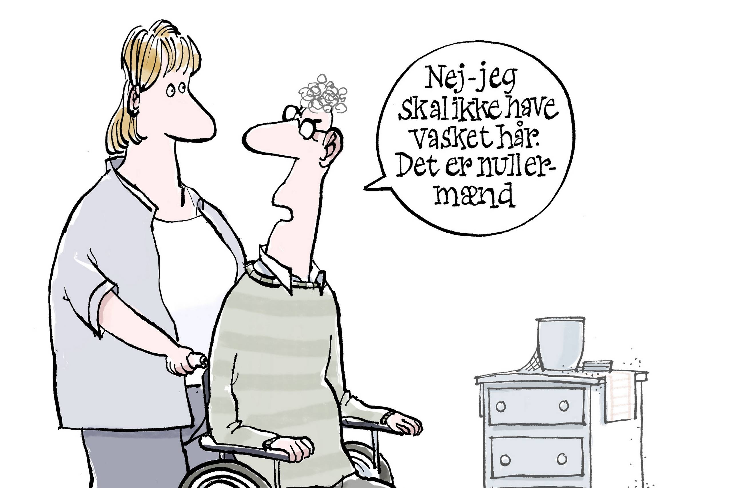 Coronaepidemien viste værdien af ordentlig rengøring. Men noget tyder på, at kommunerne ikke lægger op til at fortsætte de gode takter. Arkivtegning: Niels Bo Bojesen