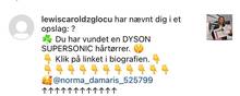 Mange danskere har henover weekenden modtaget en besked som denne på det sociale medie Instagram.