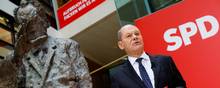 Designated Chancellor Olaf Scholz attends a presentation of the Social Democratic Party (SPD) at the party headquarters in Berlin, Germany, December 6, 2021. REUTERS/Michele Tantussi