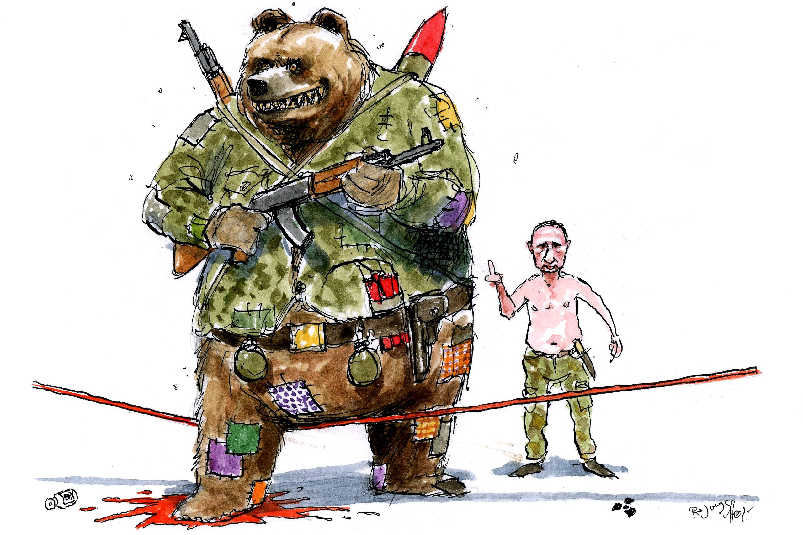 Hvis Ukraine bliver optaget i Nato, vil det svare til, at Kina oprettede en alliance med Mexico eller Canada, hvilket USA naturligvis aldrig ville acceptere og undgåeligt ville føre til krig, mener Lars Ehrensvärd Jensen. Arkivillustration: Rasmus Sand Høyer