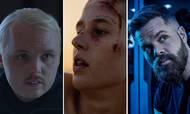 Fra venstre: "Folk med angst" på Netflix, "Kamikaze" på HBO Max og "The Expanse" på Amazon Prime. Fotos: Netflix, Åsmund Sollihøgda/HBO og Amazon Studios.