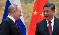 Linjen fra den russiske præsident Vladimir Putin (tv) og Kinas præsident Xi Jinping udgør et stigende problem for USA og EU, og det vil give problemer for virksomheder med handel på begge sider, vurderer eksperter i sikkerhedspolitik. Foto: Aleksey Druzhinin/Reuters