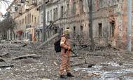 Ruslands invasion af Ukraine har ødelagt flere bygninger i ldet krigsramte lands byer. Foto: Sergey Bobok, AFP.