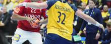 Mads Mensah og Danmark kan holde påske med to sejre i bagagen. Foto: Martin Sylvest/Ritzau Scanpix