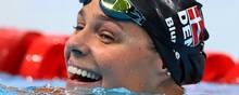 Pernille Blume vandt bronze i 50 meter fri ved sidste års OL i Tokyo. Foto: Marko Djurica/Reuters