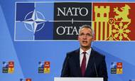 Jens Stoltenberg under en tale på Nato-topmødet i Madrid, den 29. juni 2022. Foto: Violeta Santos Moura/Reuters